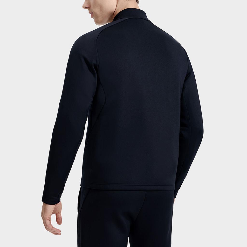 Fila Letter Print Tennis Knit Stand Collar Jacket Men Jacket Dark-Blue A11M313501FNV