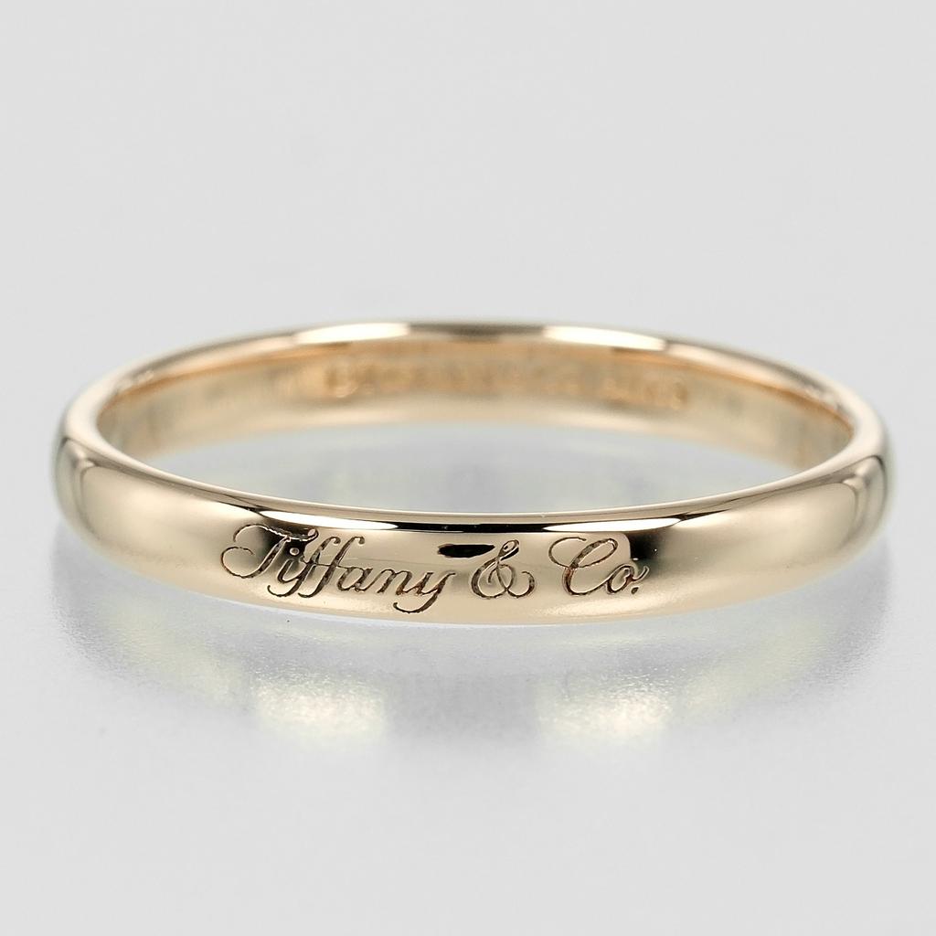 TIFFANY&Co. Notes Lucida Ring K18 Pink Gold #9.0(US Size) 3.2g mens Used