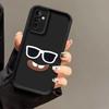 Cute 3D Glass Smile Phone Case for Samsung Galaxy A17 A07 A56 A36 A26 A54 A34 A55 A04 A05S A05 A51 A71 S25 S24 Ultra S23 FE Cartoon Cover