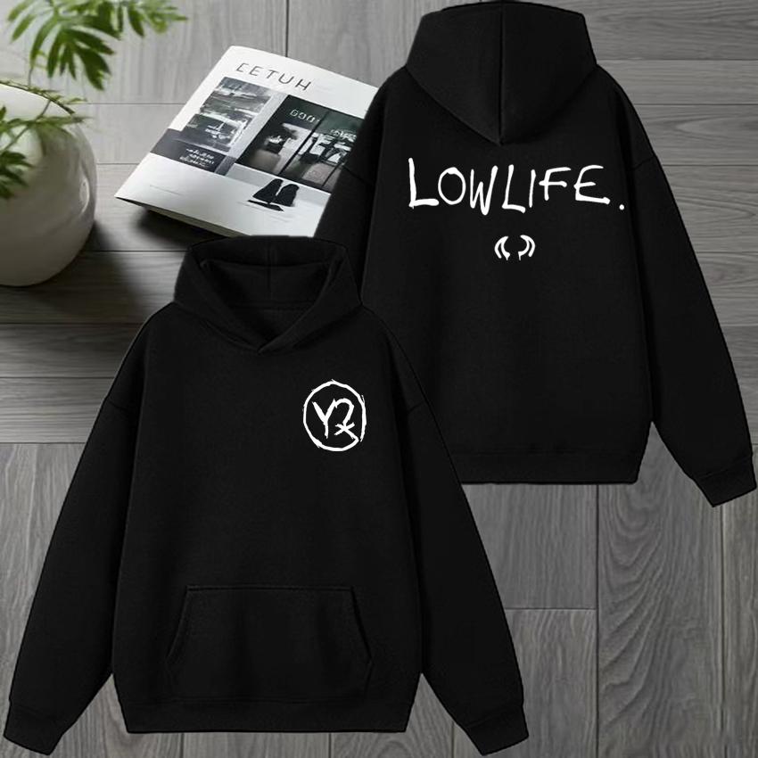 2025 Hot Sale Yungblud Lowlife New Album Double Sided print Hoodie Unisex vintage streetwear Men women Fleece Casual Sweatshirt