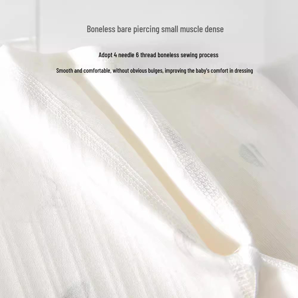 Комбинезон с длинным рукавом из чистого хлопка для новорожденных: Круглогодичный боди без костей для мальчиков и девочек