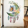 Наклейки на стену Ловец снов с бабочками, Теплые, Наклейки для спальни, Декор изголовья, Самоклеящиеся, Наклейки на стену