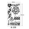 Маленькие свежие водонепроницаемые наклейки для татуировок: Английские буквы, цветы, бабочки, линии эскиза
