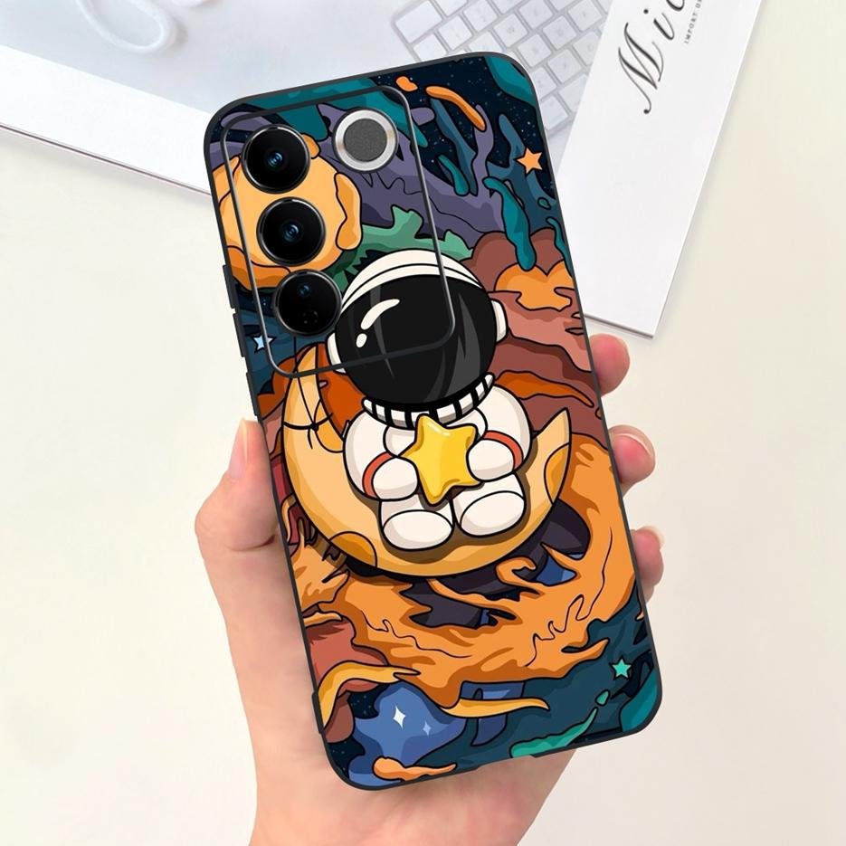 Чехол для Vivo V27 Чехол для Vivo V27e V2237 Милый Модный Расписной Чехол Мягкий Силиконовый Чехол для Телефона Для Vivo V27 Pro V 27 V27e Задняя Крышка Сумки