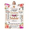 Warm Gift For Sister Flannel Blanket Lunch Break Blanket Digital Printed Blanket