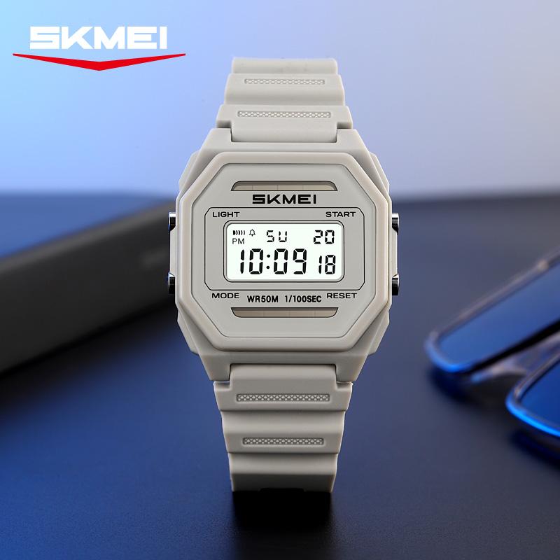 SKMEI 2640 Модные цифровые часы для мужчин Часы на солнечной батарее Будильник Светящиеся 50M Водонепроницаемые наручные часы Подарки Reloj Hombre
