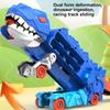 with Handle Dinosaur Car Toy Folding Dinosaur Track Toy Dinosaur Transformed Toy  Festival Gift