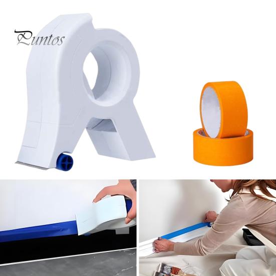 Аппликатор малярной ленты с 1 лентой Диспенсер для малярной ленты для отделки окон, дверей, рам, резак для упаковочной ленты Портативный резак для этикеток