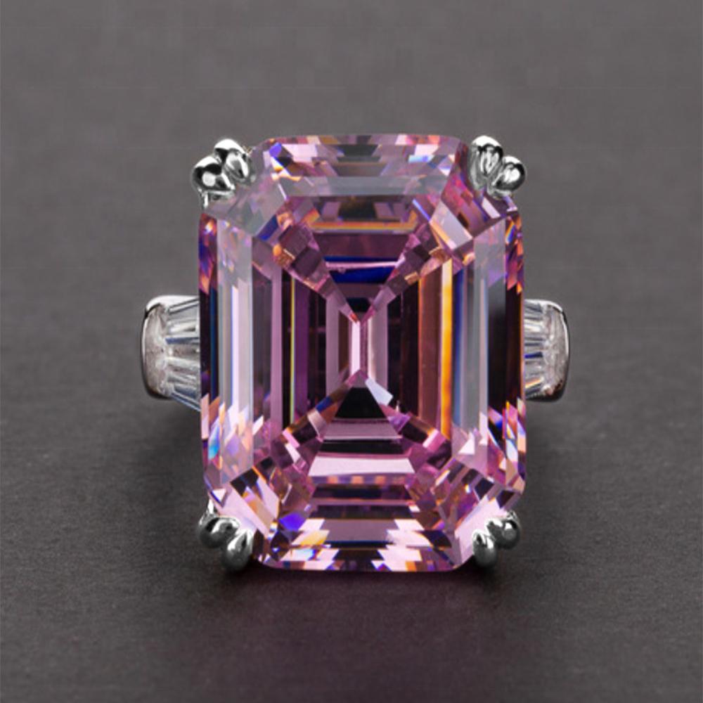 Huitan Luxury Solitaire Big Rectangle CZ Женское обручальное кольцо Помолвочное кольцо Вечернее элегантное женское модное ювелирное изделие Подарки