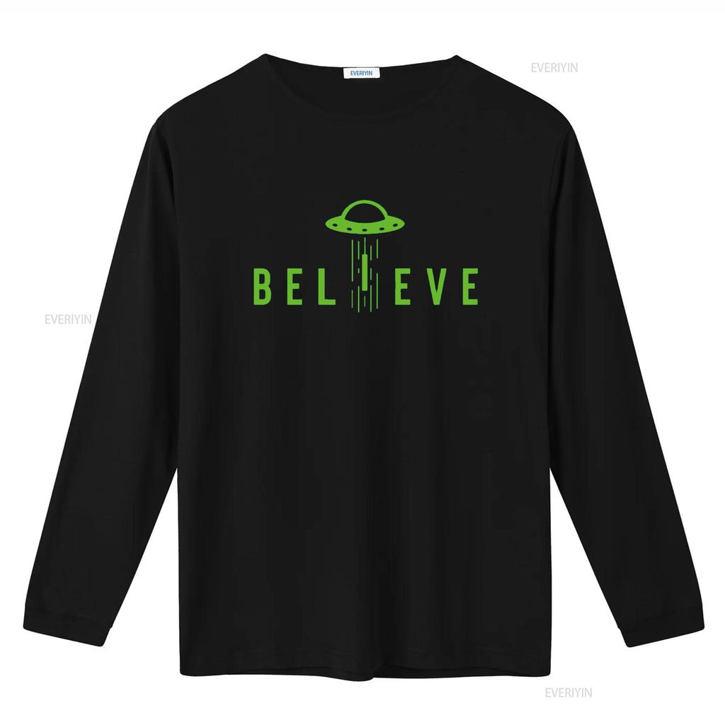 Alien Lover s Kids UFO Abduction Believe T Shirt vintage Washed streetwear Top For Everyday Wear Slightly homme Soft
