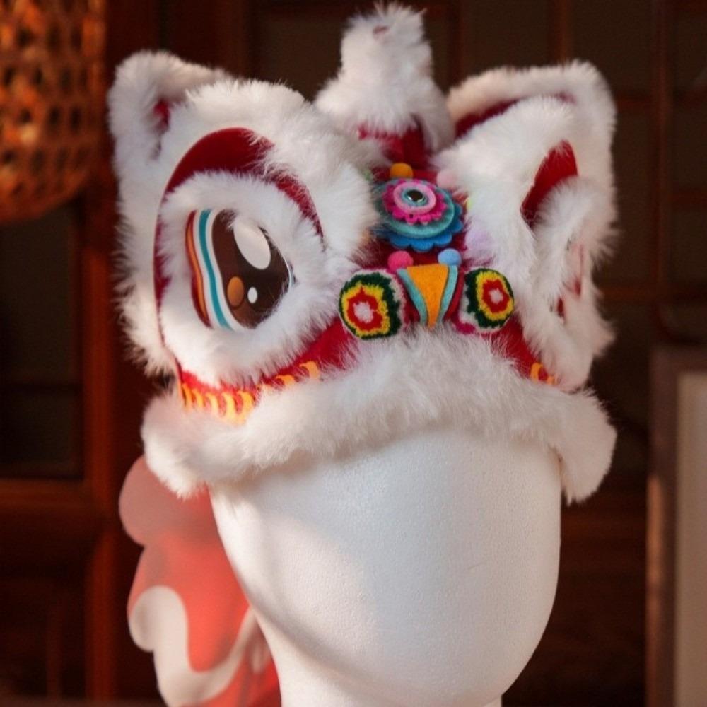 Non Woven Handmade Headwear Plush Headwear Props Gift Lion Dance Hat Children's Crafts