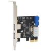 PCIE To USB3.0 Expansion Card 2 Ports High Speed Stable Transfer 20 Pin Connector Usb Pcie Card