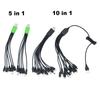 1 USB папа на 5-сторонний 10-сторонний тип C DC 5.5x2.1мм 2.0x0.7мм папа 5P V3 V8 mirco usb папа кабель для зарядки с пружиной 10 в 1 зарядное устройство