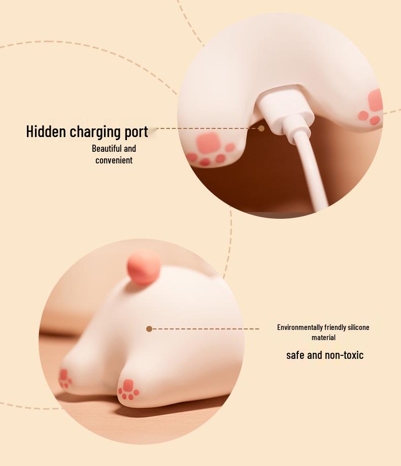 Large Face Rabbit Night Light with Voice Control and Timer - Soft, Colorful, Cute Sleep Aid Atmosphere Light