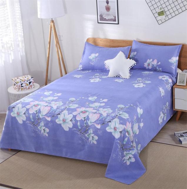 Простыня, домашний текстиль, современные плоские простыни из полиэстера и хлопка, постельное белье, покрывало размера «queen-size» (Наволочка Нужен заказ)