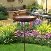 Freestanding Bird Bath Bowl with Garden Stake Decorative Tray Housewarming Water Feeder