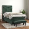 3138010 vidaXL Divan Bed with Mattress Dark Green 100x200 Cm