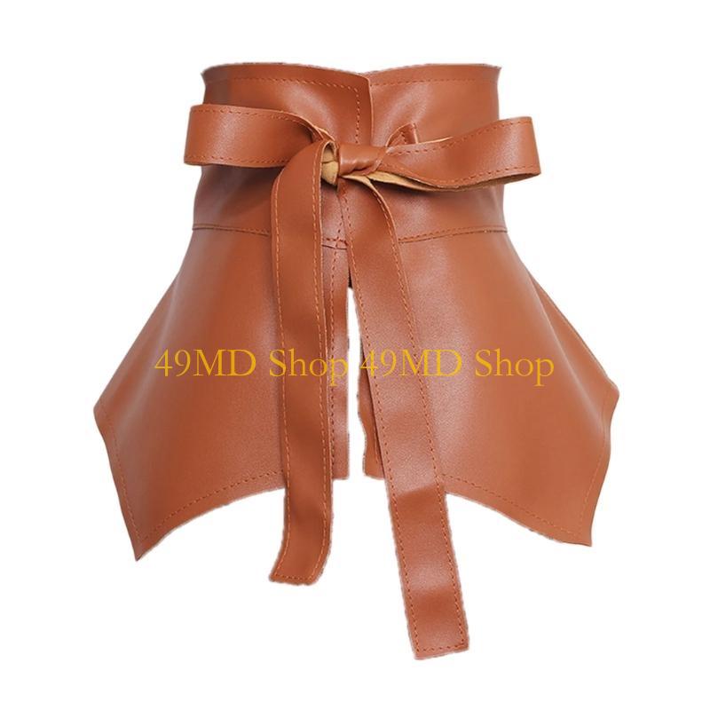 49MD Peplum Waistband Waist Belt Underbust Elegant Chain Trendy Ruffle Belt for Dress