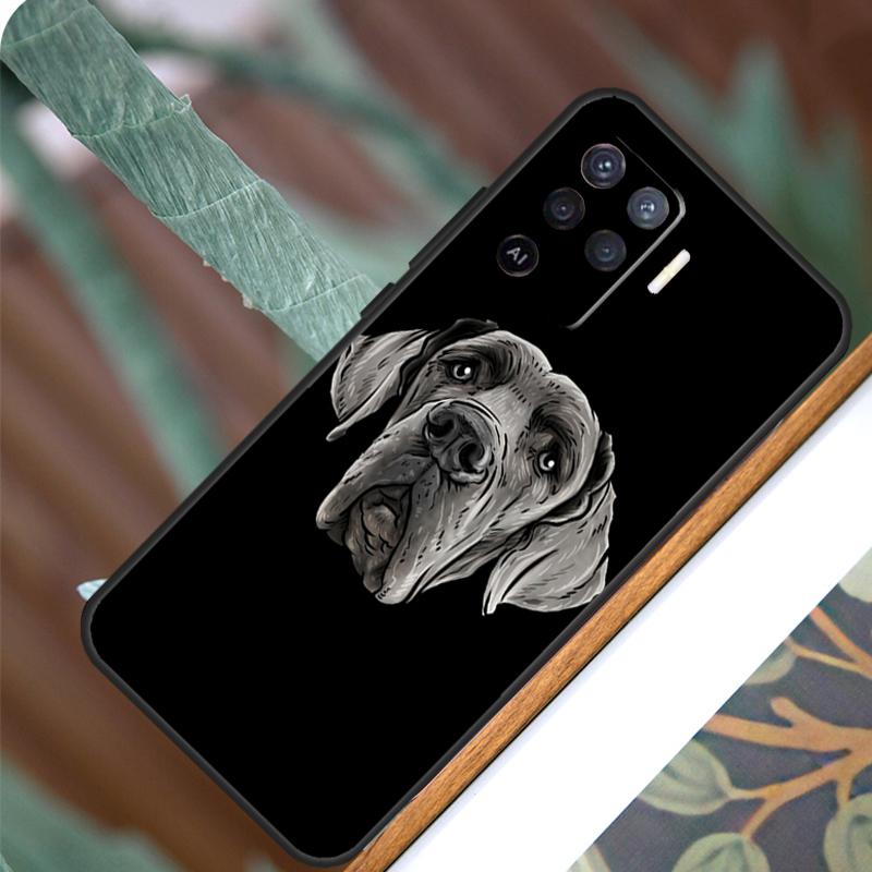 Great Dane Dog For OPPO A52 A72 A92 A98 A78 A58 A5 A9 A15 A17 A77 A53S A57S A94 A74 A54 A16 A76 A96 Case