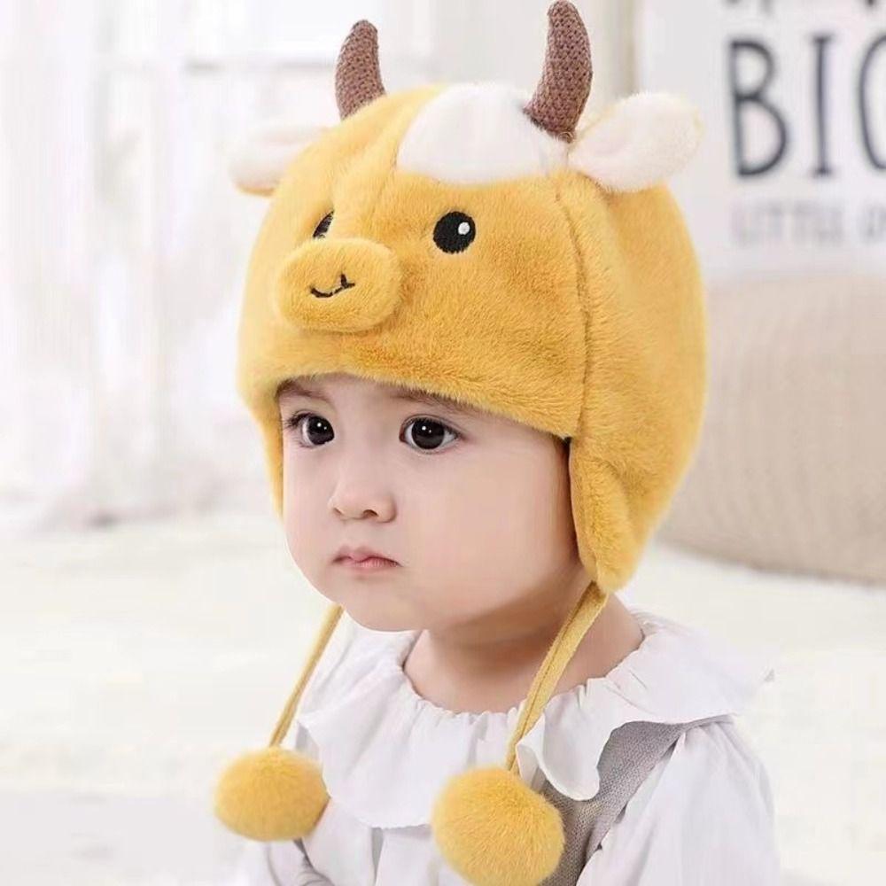 Ear Protection Winter Baby Hat Plush Toddler Bonnets Fashion Baby Warm Cap  Autumn/Winter