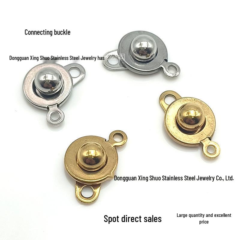 18K Жемчужное Ожерелье и Браслет Соединитель-Застежка из Нержавеющей Стали Вращающаяся для Кожаного Шнура DIY Украшений.