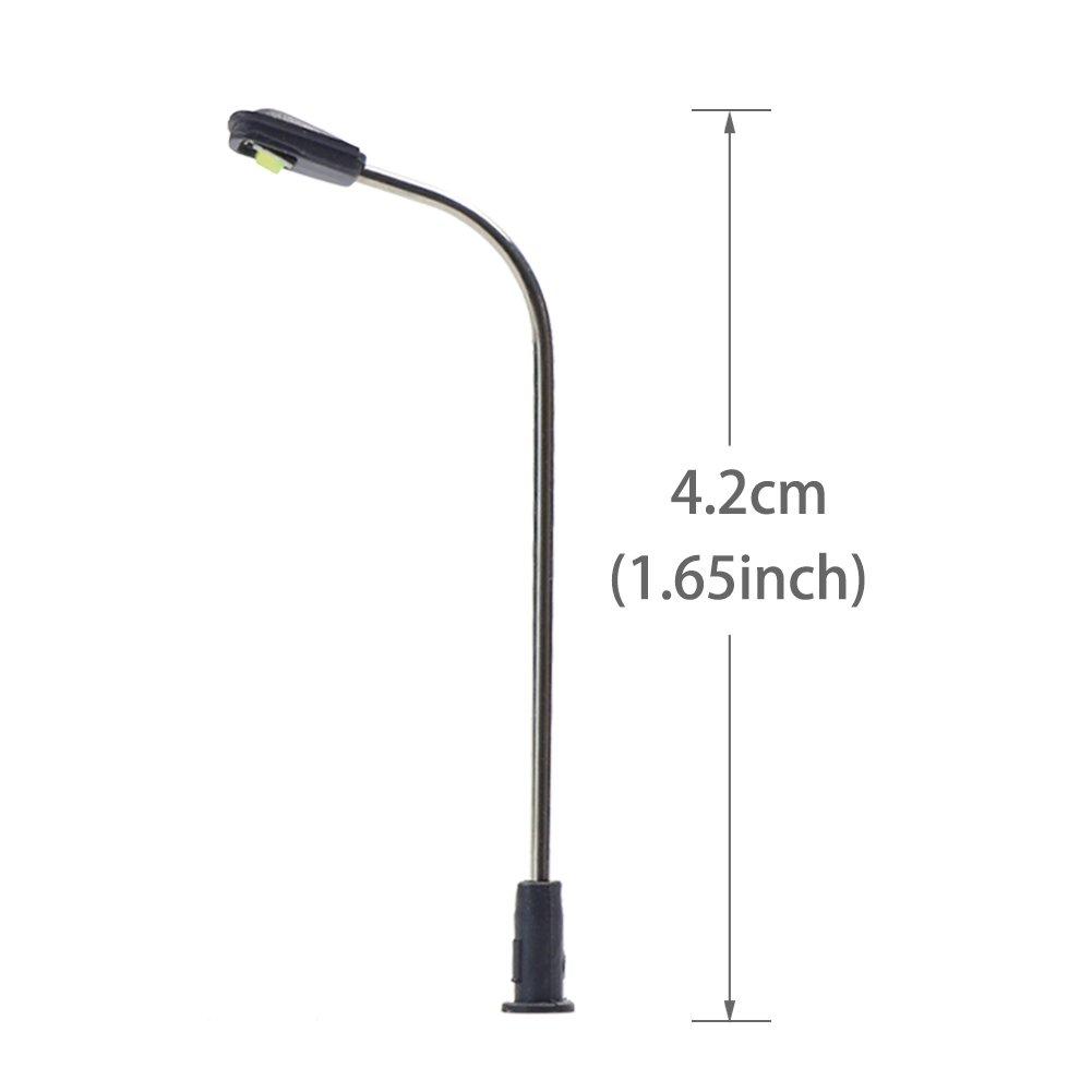 Светодиодный уличный теплый Идеально подходит для модели и пейзажа Образовательные DIY проекты 10-штук Огни, Белый, 42мм, Масштаб 1150-1220, Поезда, Здания, Диорамы,