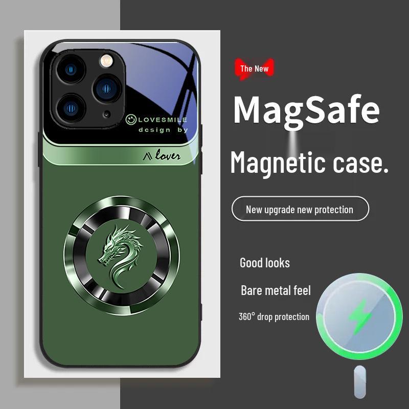 Чехол для телефона Apple 11 Ring Dragon Head Plus с магнитным креплением Promax All-inclusive 12, защитное стекло от падений 13, роскошный чехол.