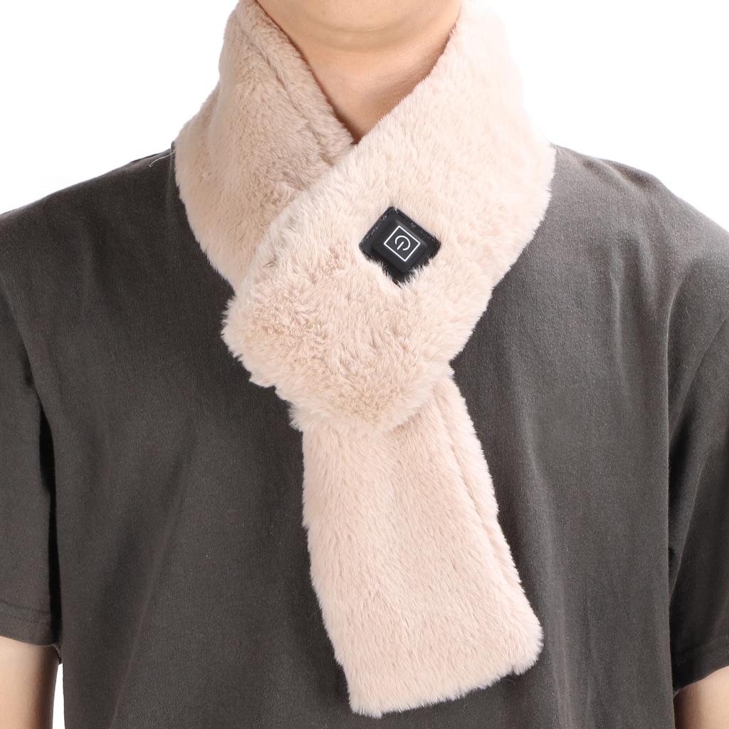 Electric Heated Scarf Winter Indoor Outdoor 3 Gears Temperature Adjustable Heating Neck Wrap for Hiking