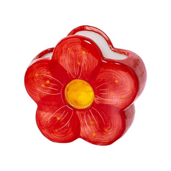 Керамическая подставка для ручек в виде цветка Милая настольная офисная коробка для хранения Полка для канцелярских товаров Многофункциональная