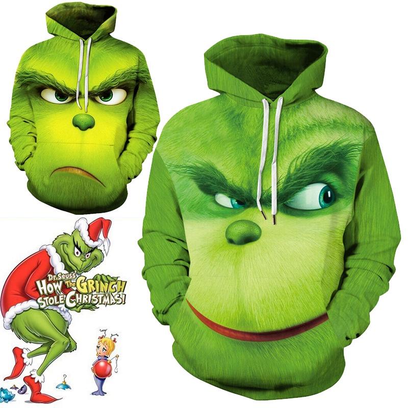 Толстовка с капюшоном Rascal Green Monster The Grinch для мужчин, изготовленная из мягкого и дышащего материала для комфортной носки