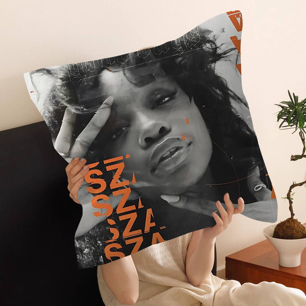 Popular Female Star Pop Singer Sza Cushion Cover Polyester Sofa Cushions Decorative Throw Pillows Home Decoration Pillowcover