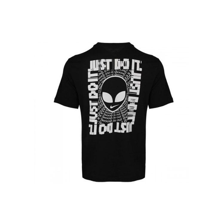 Nike T Shirts Men's Black Crew Neck Moderate Straight Fit CV8968-010