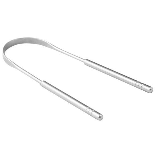 Stainless Steel Tongue Scraper Cleaner Fresh Breath Hygiene Care Cleaning Tool