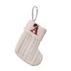 With Hanging Rope Christmas Stocking Children Candy Bag Decoration Knitted Pendant White Snowflake 20*10cm Alphabet Rattanand