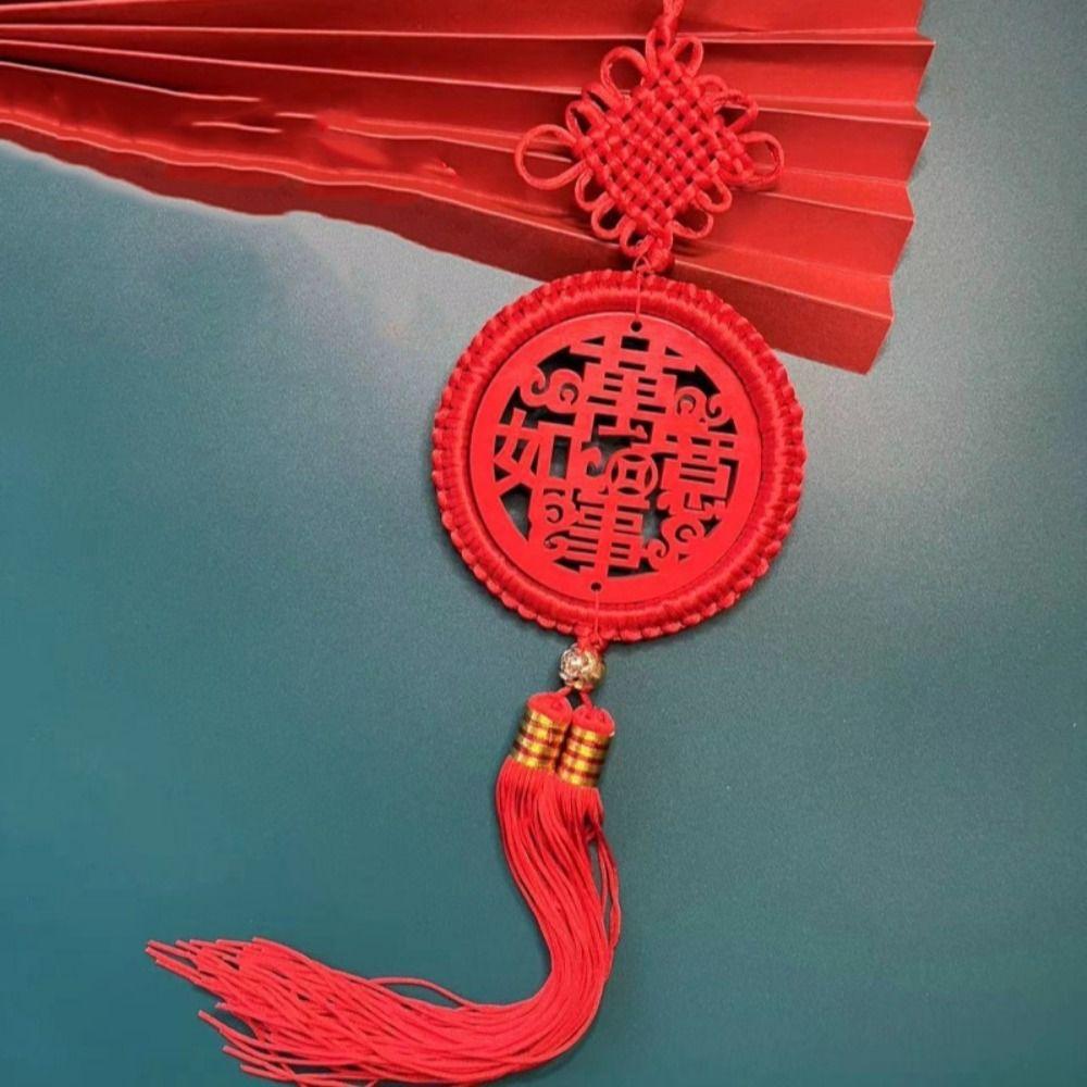 Reusable Chinese Knot Pendant Red New Year Ornament Blessing Spring Festival Hanging Pendant Gifts