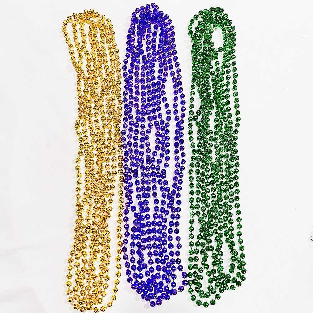 Masquerade Beaded Necklace St. Patrick's Day Independence Day Mardi Gras Beads Mardi Gras Party