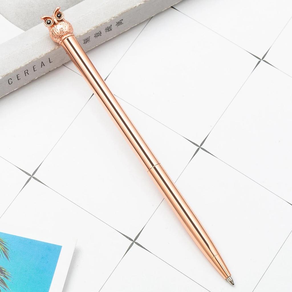 1 шт. шариковая ручка Сова Любовь Кристалл Свадебная металлическая медная ручка офисные школьные принадлежности канцелярские принадлежности