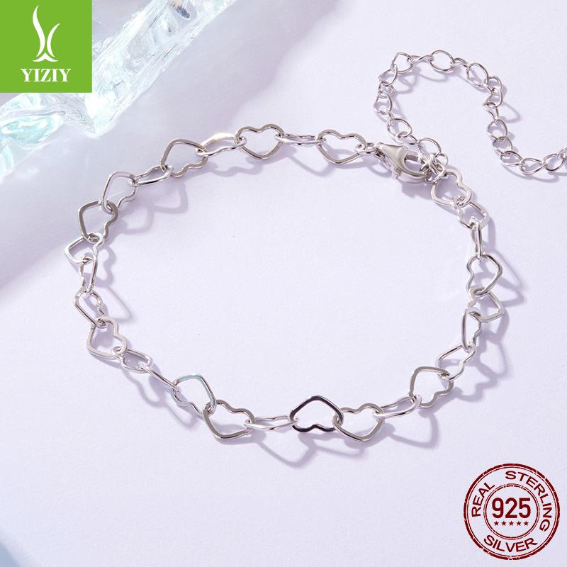 Простой плетеный браслет из стерлингового серебра S925, унисекс, модный