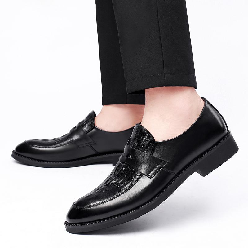Роскошный бренд, модная мужская повседневная обувь, мужская обувь из натуральной кожи, официальная обувь без шнуровки, мужская обувь ручной работы