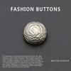 10Pcs Metal Buttons Daquan High-End Exquisite Retro Gold Round Woolen Coat Jacket Sweater Cardigan Buttons
