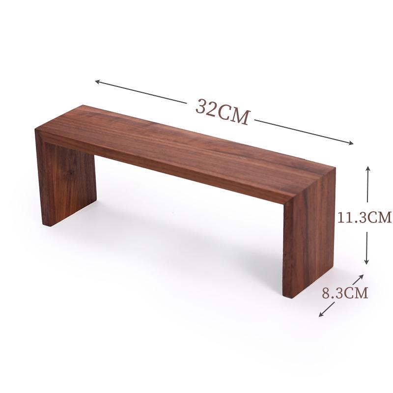 Walnut Jewelry Display Stand Set: Ring Tray & Necklace Mannequin