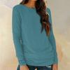 Womens Long Sleeve Round Neck Shirts Basic Tee Casual Top Fall Trendy Tunic Outfits Fitted T Shirts