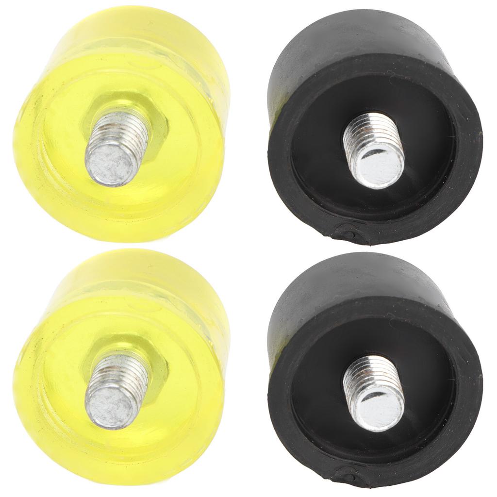 2 Set Rubber Striking Head Hammer Replacement Tips Set Mallet Accessories Yellow BlackDia 40mm