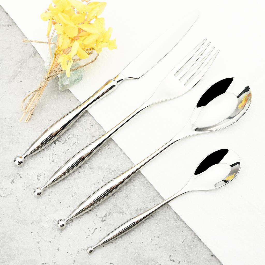 16 шт., нож, вилка, кофейная ложка, набор столовых приборов, посуда из нержавеющей стали 18/10, набор столовой посуды высокого качества, кухонное серебро, столовые приборы