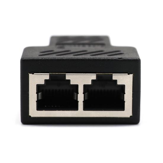 1 To 2 Ports CAT5/6/7 RJ45 Dual Female Splitter LAN Network Internet Adapter