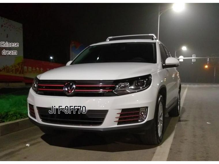 13-17 Tiguan Наклейка для украшения бампера решетки из углеродного волокна