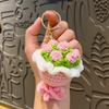Горячий Шерстяной Ручной Цветок Подсолнух Брелок Подвеска Симуляция Розы Ручной Работы Крючком В Стиле Ins Подвеска на Сумку В Наличии