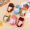 Cartoon Flip-Top Neck-Hanging Winter Gloves for Boys & Girls - Windproof, One-and-a-Half Layer Cycling Gloves