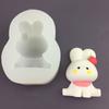 3D мультяшный кролик, силиконовая гибкая форма для пищевых продуктов, глина, смола, керамика, конфеты, помадка, конфеты, шоколад, форма для мыла