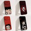 Чехол для телефона BIMBO Girl B-Betty-es BoOpS для iPhone 17,16,15,14,13,12,11,X,XS,8,7,Pro,Max,Plus,E,SE4,Air,Mini Черный Funda Shell